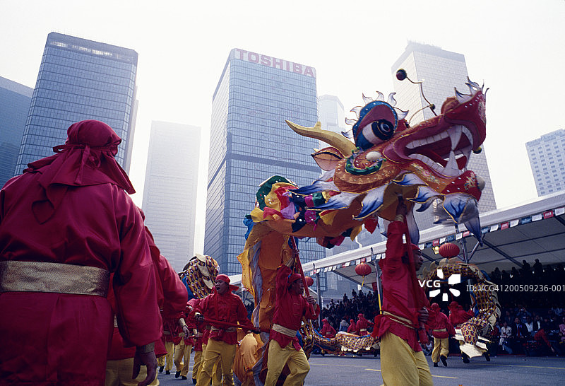 中华人民共和国，香港，春节，舞龙图片素材