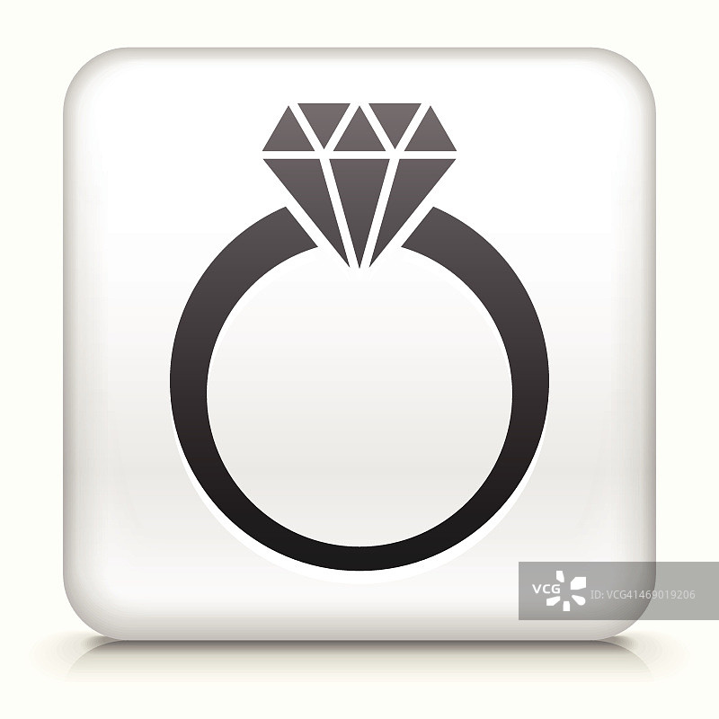 免版税矢量图标按钮与钻石戒指图标图片素材