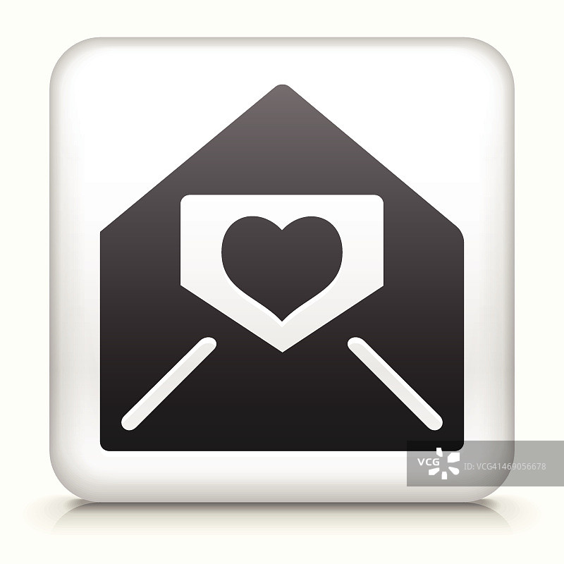 版权免费矢量图标按钮与情书在信封图片素材