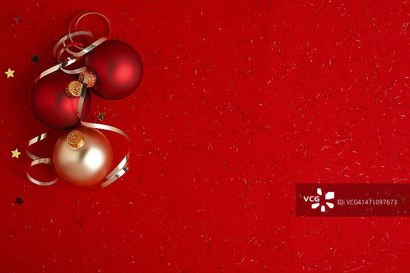 红色圣诞装饰图片素材