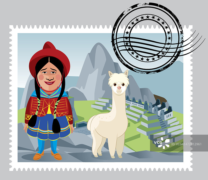 秘鲁的邮票图片素材