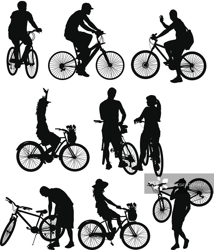 自行车的人图片素材