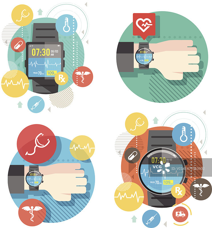 医疗保健智能手表图片素材