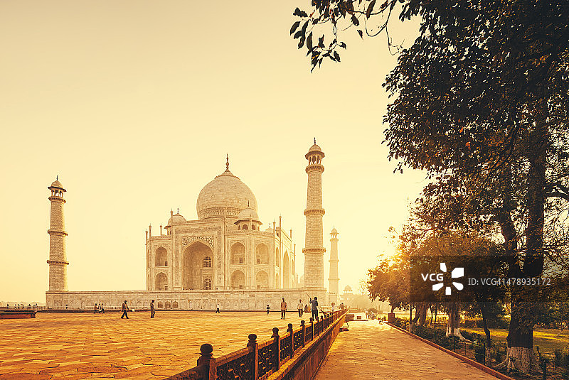 泰姬陵日落， 印度图片素材