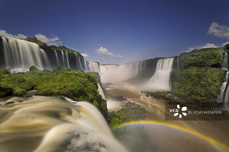巴西伊瓜苏瀑布瀑布图片素材