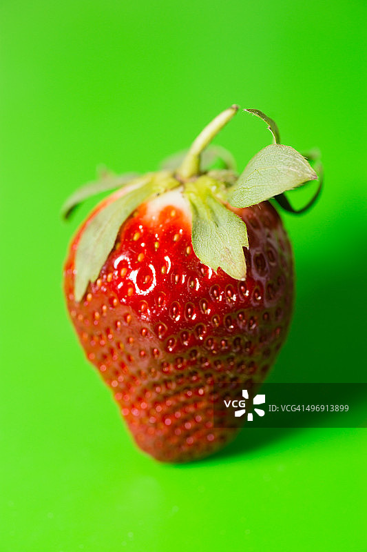 草莓在绿色图片素材
