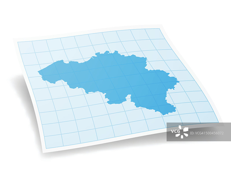 比利时地图孤立的白色背景图片素材