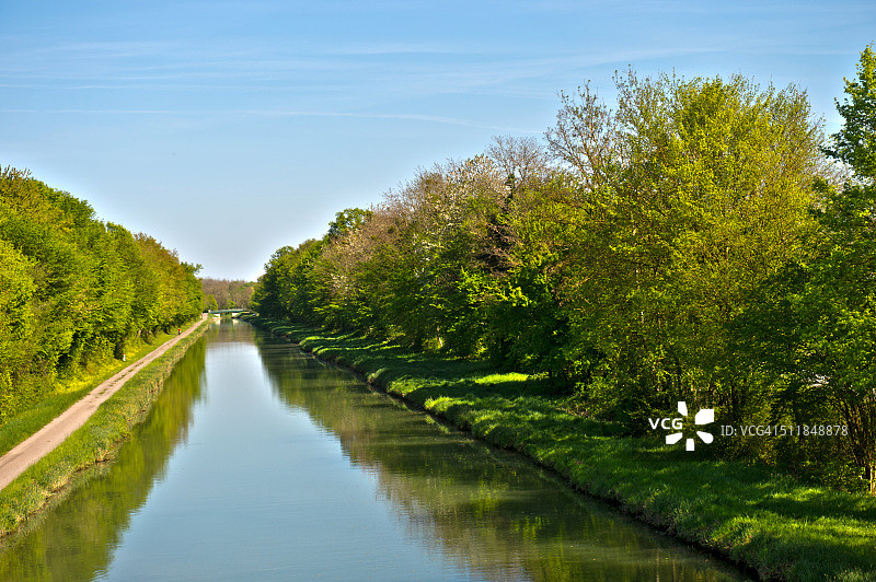 法国杜布司Besançon附近的运河图片素材