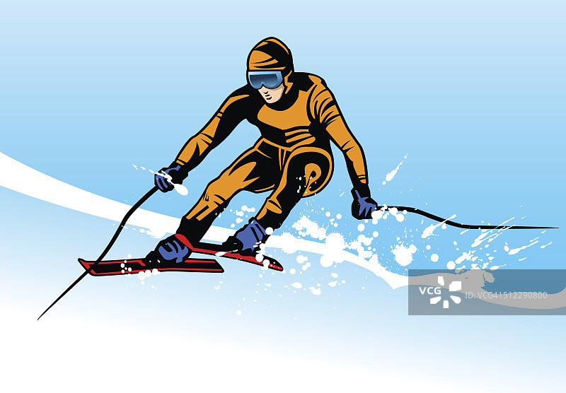 滑雪动作图片素材