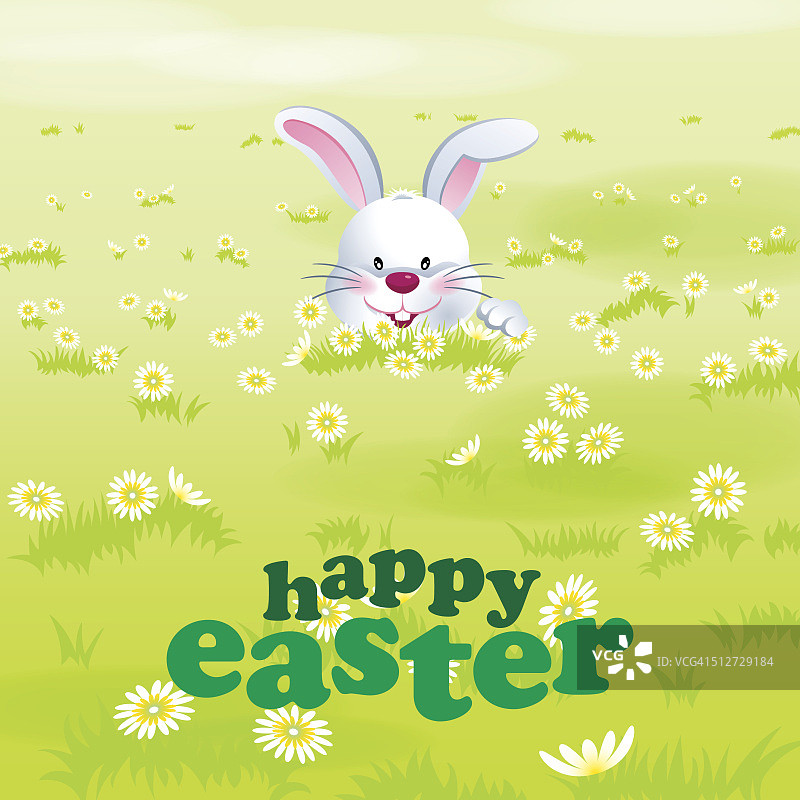 快乐的复活节兔子图片素材