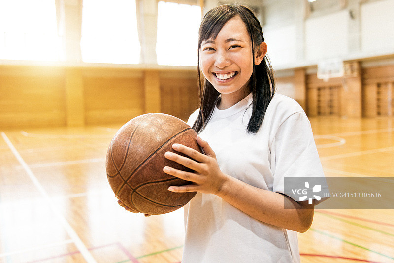 日本高中女子篮球运动员图片素材
