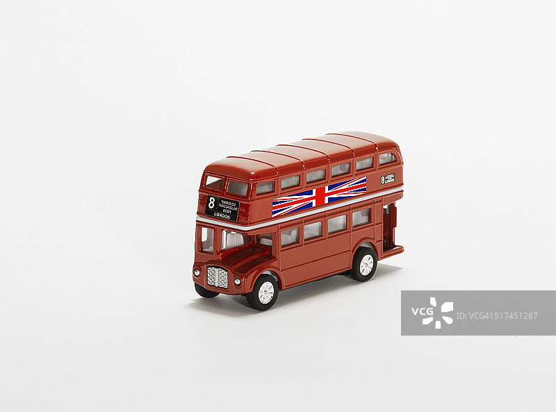 伦敦玩具双层巴士图片素材