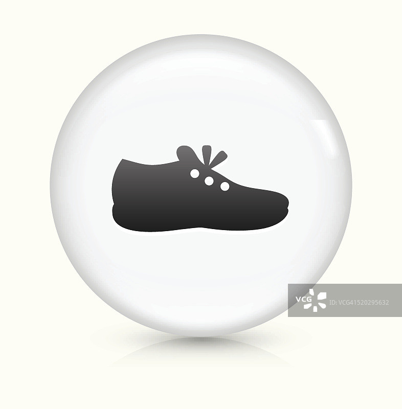 行走鞋图标上的白色圆形矢量按钮图片素材