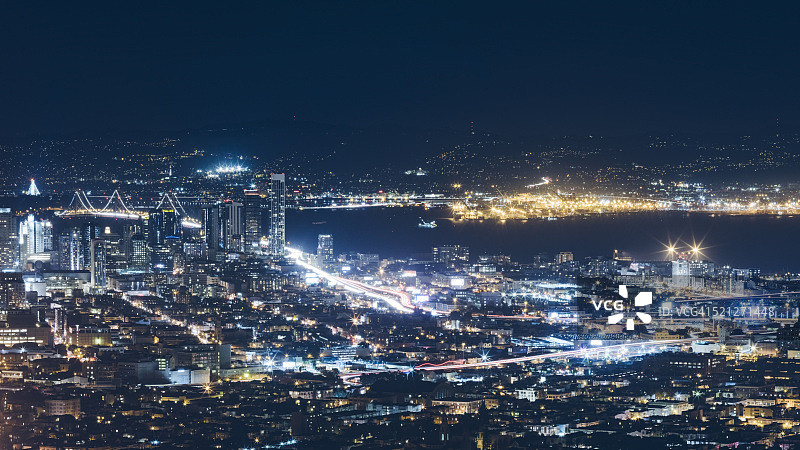 旧金山城市夜景图片素材