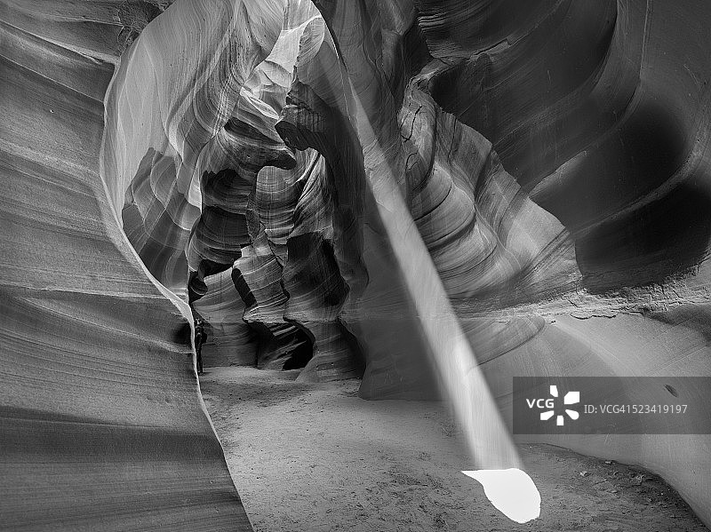 上羚羊槽峡谷光井，亚利桑那州图片素材