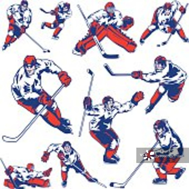 冰球运动员套装图片素材