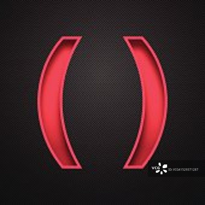 括号符号()-碳纤维红色符号图片素材
