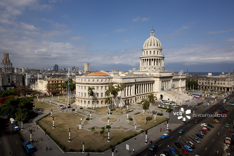 古巴哈瓦那的历史性国会大厦图片素材