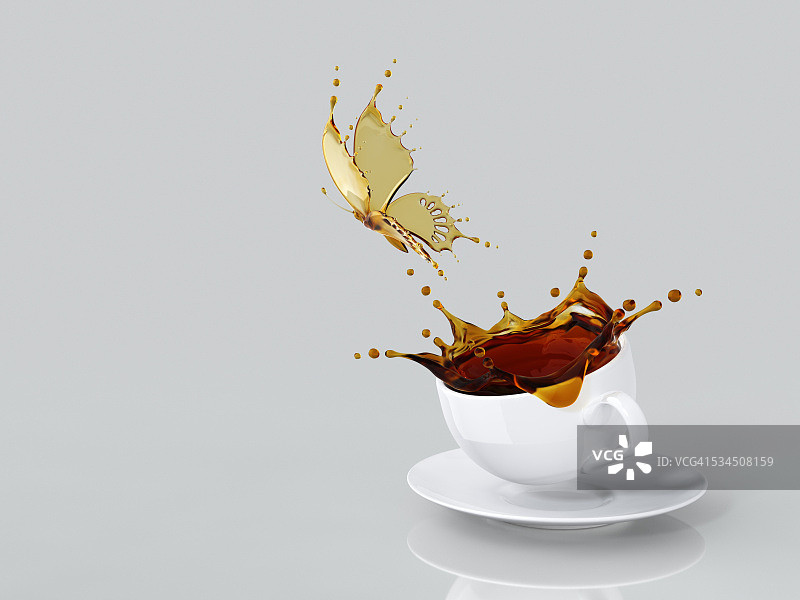 咖啡的蝴蝶图片素材