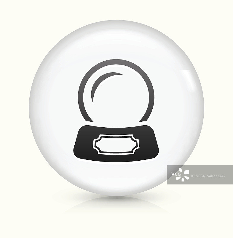 雪花球图标上的白色圆形矢量按钮图片素材