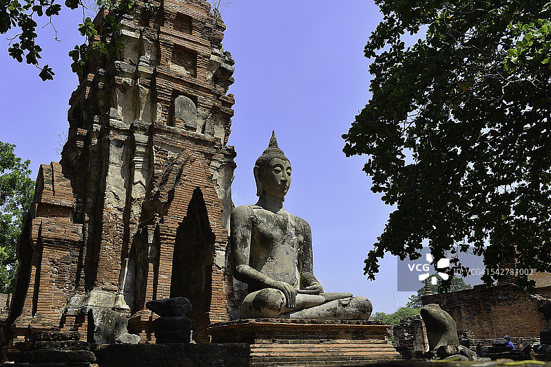 佛陀，泰国大城府图片素材