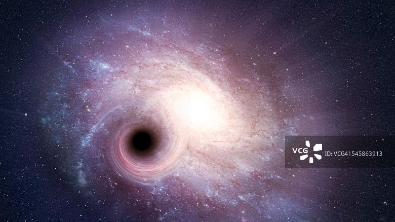 旋涡星系和黑洞图片素材
