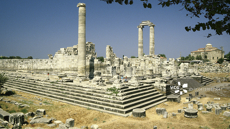 位于迪迪马的古希腊阿波罗神庙遗址图片素材