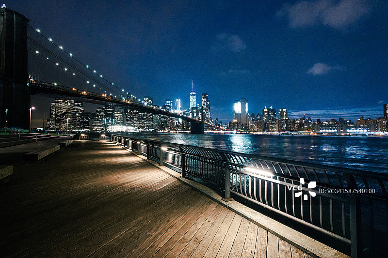 纽约市-布鲁克林大桥公园图片素材