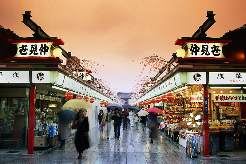 东京的市场街图片素材