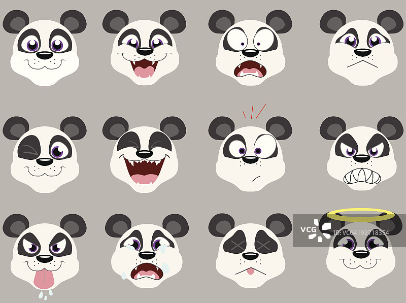 熊猫表情符号图片素材