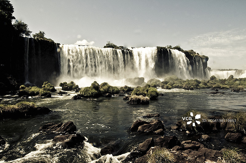 瀑布，伊瓜苏瀑布，米西奥内斯，阿根廷图片素材