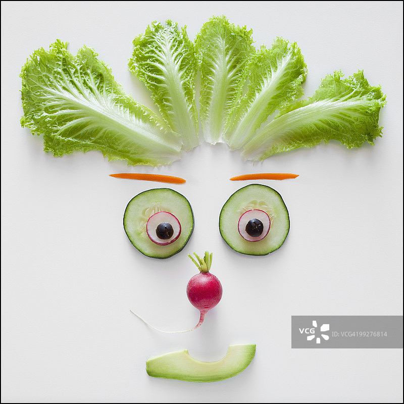 蔬菜在微笑的形状图片素材