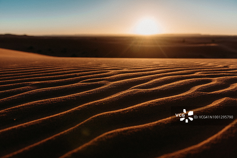 沙的涟漪，撒哈拉沙漠，摩洛哥图片素材