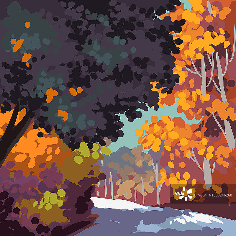美丽的秋天的风景图片素材