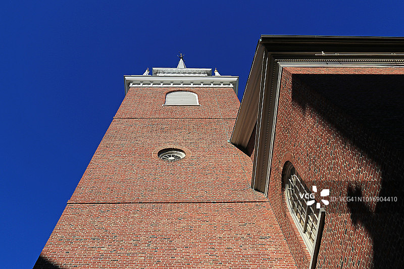 旧北教堂-官方称为基督教堂在波士顿市图片素材