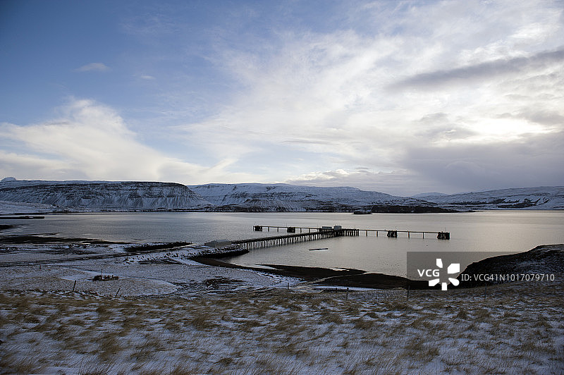 冰岛西部Hvalfjördur港图片素材