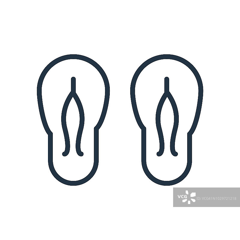 Flip flops图标矢量孤立在白色背景，Flip flops标志图片素材