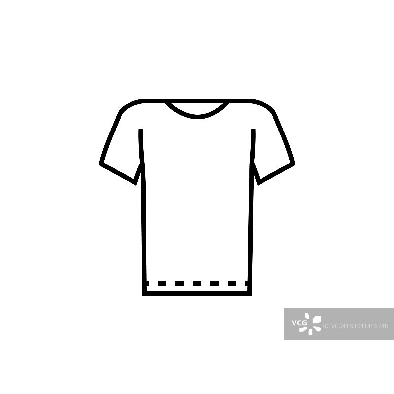 衣服袖子t恤图标。移动概念和web应用的服装图标元素。细线衣服袖子t恤图标可以用于网络和移动图片素材