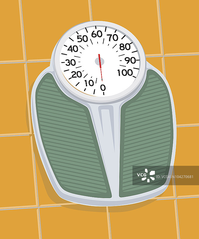 浴室磅秤用来测量体重图片素材
