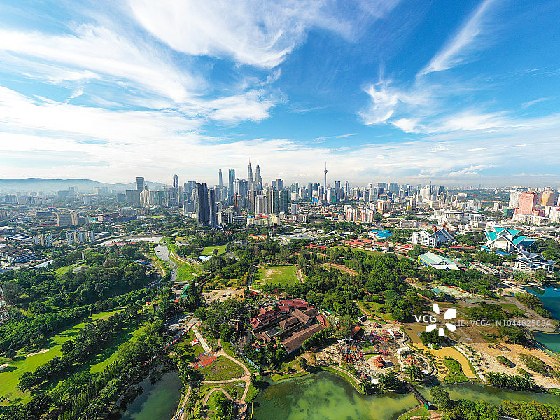 白天的吉隆坡城市鸟瞰图图片素材
