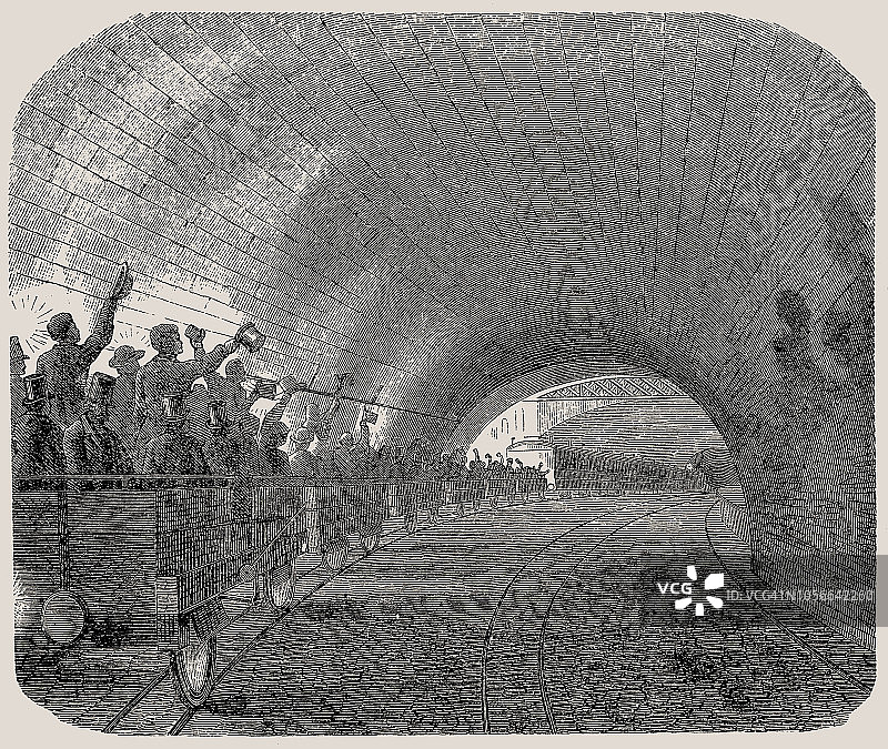 伦敦的大都会铁路，建于1860-1863年图片素材