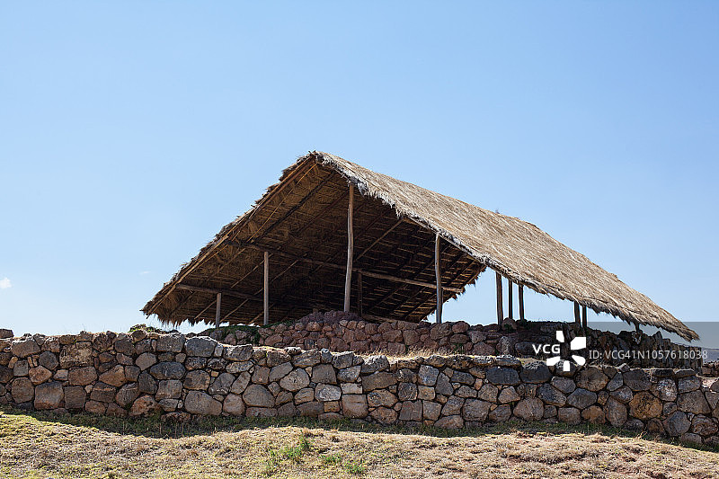 印加茅草屋，秘鲁图片素材