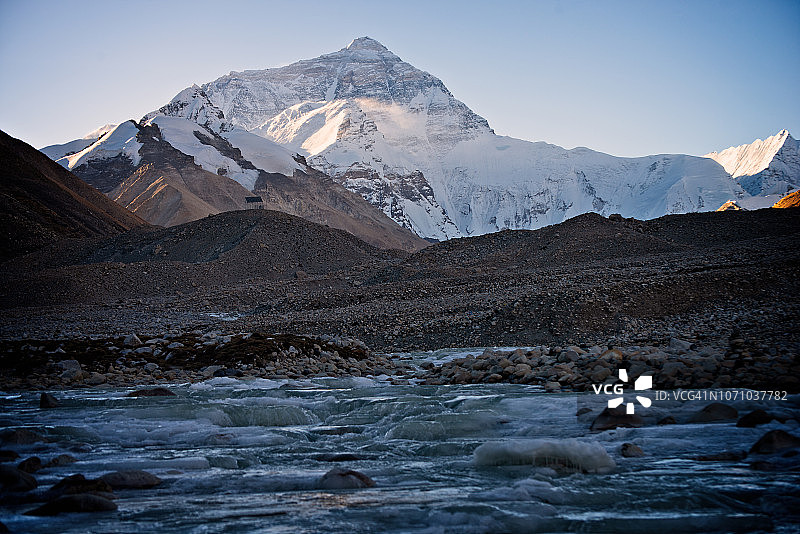 珠穆朗玛峰，珠穆朗玛峰大本营，西藏图片素材
