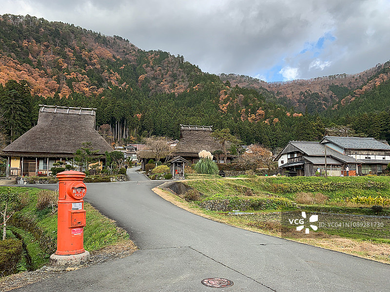 日本京都的宫山村和签名邮箱图片素材