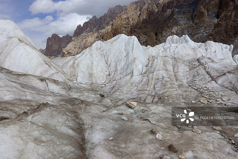 巨大的冰川和山脉图片素材