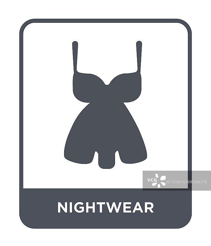 睡衣图标向量上的白色背景，睡衣时尚填充图标从服装系列图片素材