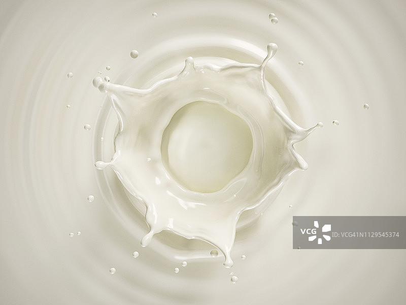 牛奶皇冠飞溅，插图图片素材