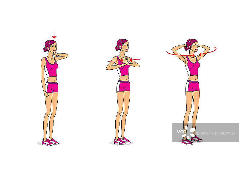手臂和肩膀关节活动的动态训练图片素材