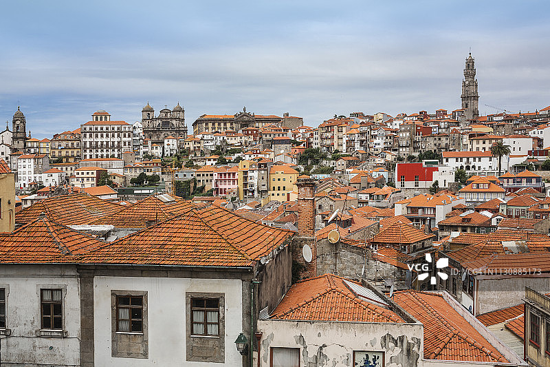 葡萄牙波尔图大教堂的波尔图全景图片素材