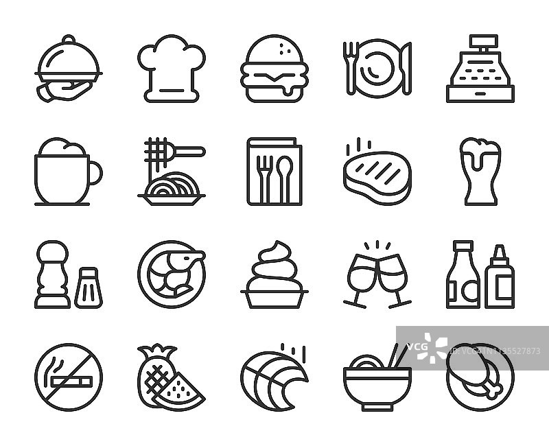 餐厅-产品线图标图片素材